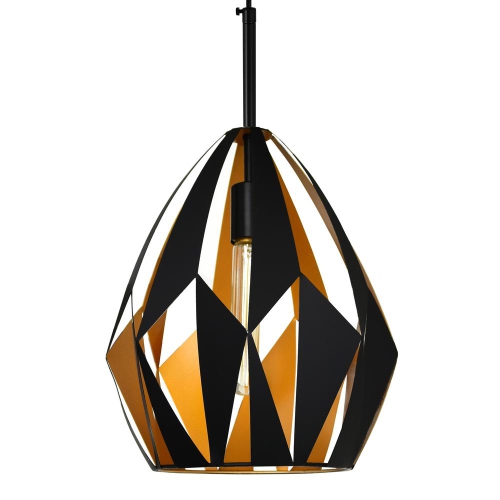 Oxide 1 Light Down Pendant With Black+Copper Finish