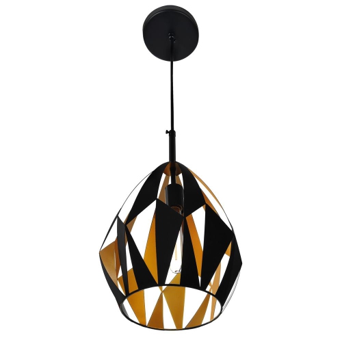 Oxide 1 Light Down Pendant With Black+Copper Finish