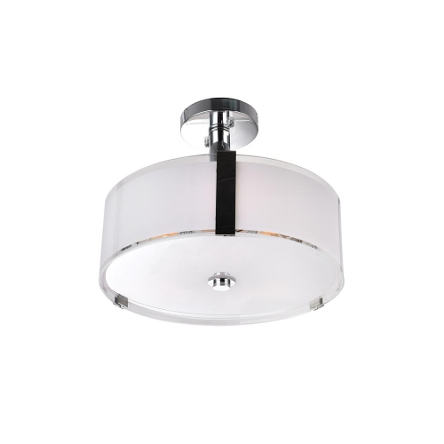Lucie 4 Light Drum Shade Chandelier With Chrome Finish