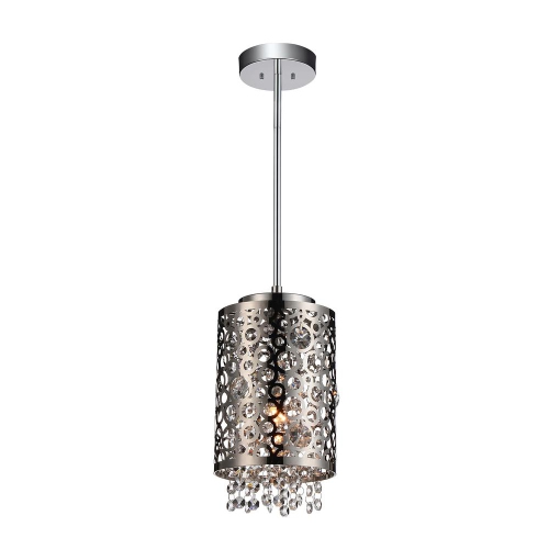 CWI LIGHTING CANADA  Bubbles 1 Light Drum Shade Mini Pendant With Chrome Finish
