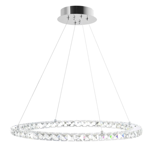 Ring LED Chandelier With Chrome Finish