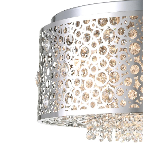 Bubbles 11 Light Drum Shade Chandelier With Chrome Finish