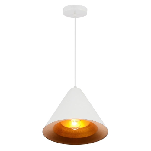 CWI LIGHTING CANADA  Keila 1 Light Down Pendant With Matte & Gold Finish In White