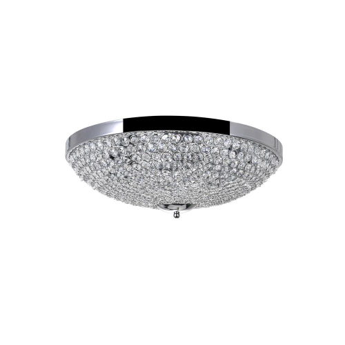 Globe 6 Light Bowl Flush Mount With Chrome Finish