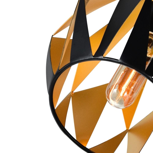 Oxide 1 Light Down Mini Pendant With Black+Copper Finish