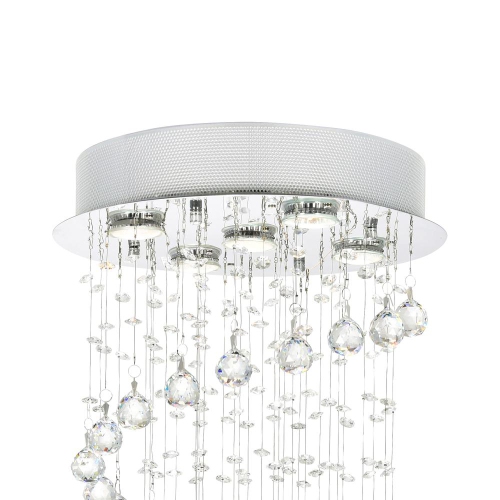 Spiral 5 Light Flush Mount With Chrome Finish