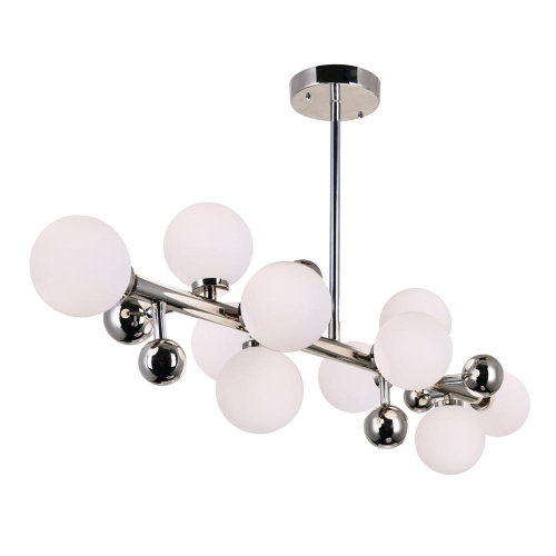 Element 10 Light Chandelier With Polished Nickel Finish