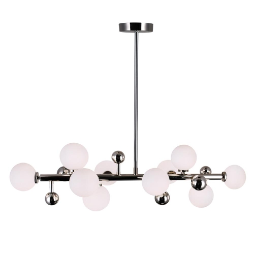 Element 10 Light Chandelier With Polished Nickel Finish