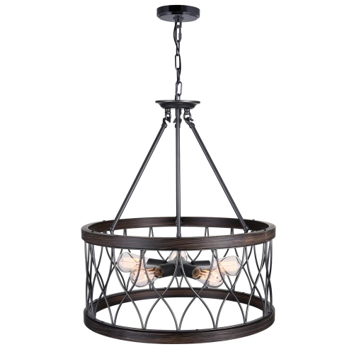 Amazon 5 Light Drum Shade Chandelier With Gun Metal Finish
