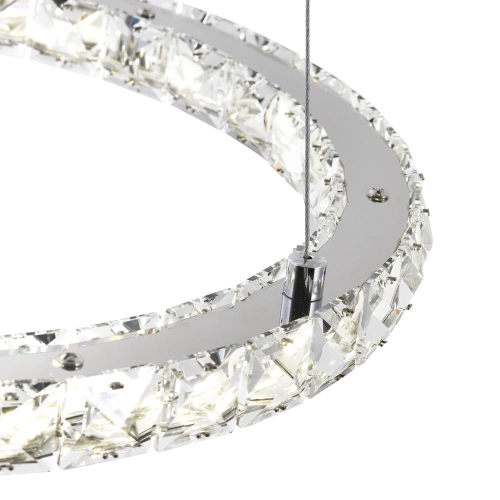 Ring LED Chandelier With Chrome Finish