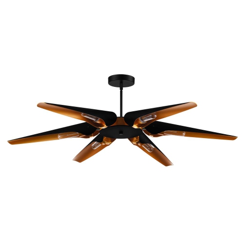 Amar 6 Light Chandelier With Matte Black Finish