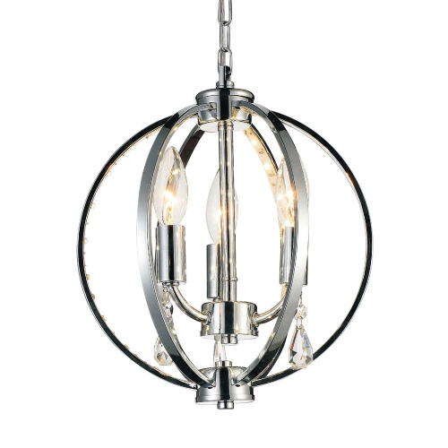 CWI LIGHTING CANADA  Abia 3 Light Up Mini Pendant With Chrome Finish