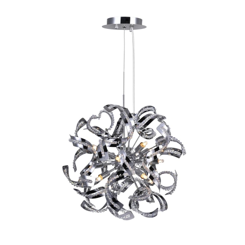 CWI LIGHTING CANADA  Swivel 12 Light Chandelier With Chrome Finish