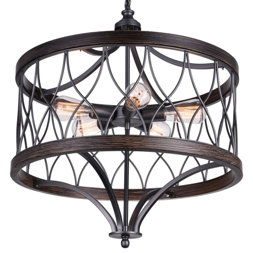Amazon 5 Light Drum Shade Chandelier With Gun Metal Finish