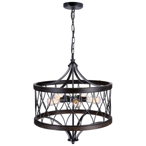 Amazon 5 Light Drum Shade Chandelier With Gun Metal Finish