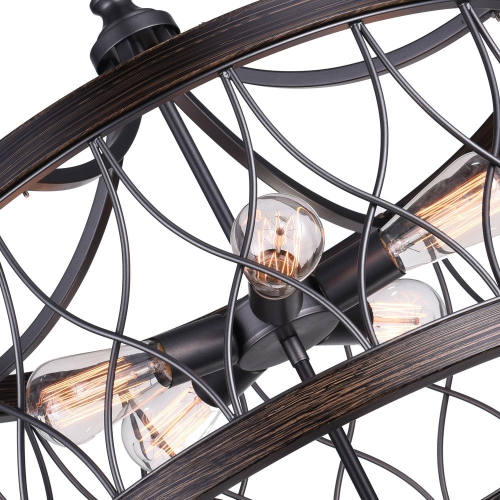 Amazon 5 Light Drum Shade Chandelier With Gun Metal Finish