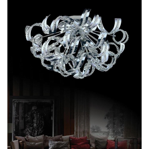 CWI LIGHTING CANADA  Swivel 9 Light Flush Mount With Chrome Finish