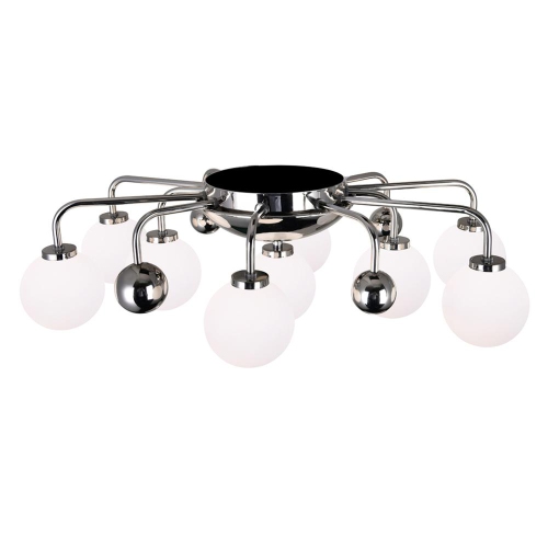 Element 9 Light Flush Mount With Polished Nickel Finish