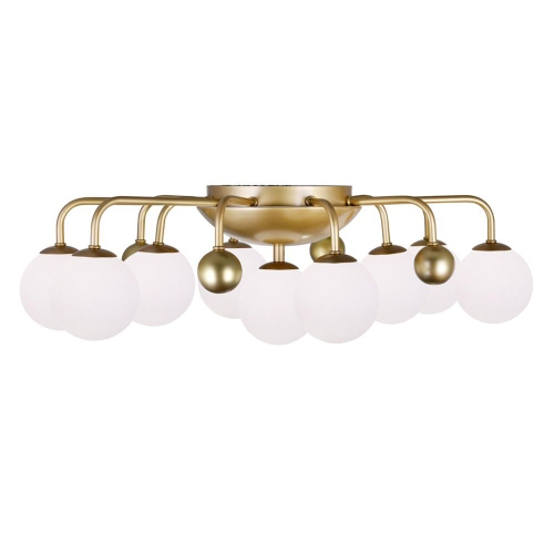 CWI LIGHTING CANADA  Element 9 Light Flush Mount With Sun Finish In Gold