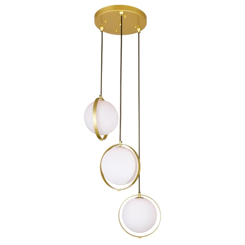 CWI LIGHTING CANADA  Da Vinci 3 Light Multi Light Pendant With Brass Finish