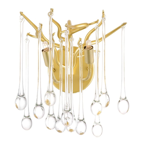 CWI LIGHTING CANADA  Anita 2 Light Wall Sconce With Leaf Finish In Gold