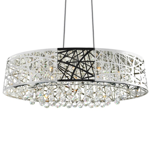 Eternity 8 Light Drum Shade Chandelier With Chrome Finish