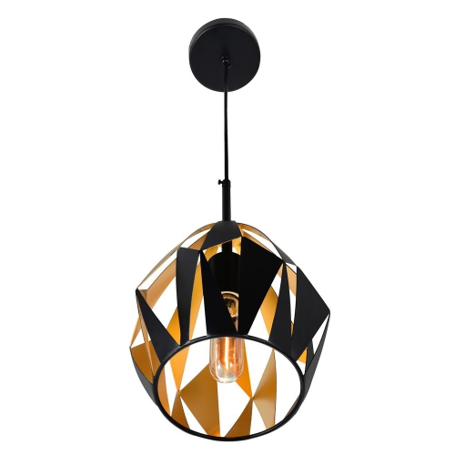 Oxide 1 Light Down Pendant With Black+Copper Finish