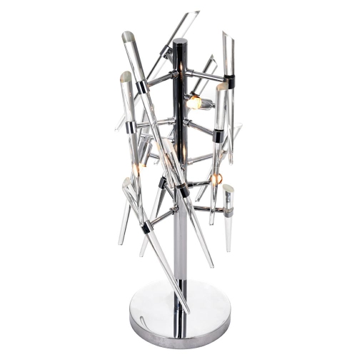 Icicle 3 Light Table Lamp With Chrome Finish