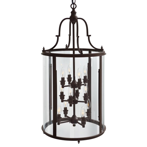 Desire 12 Light Drum Shade Chandelier With Oil Rubbed Bronze Finish