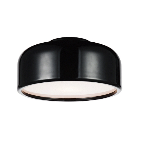 CWI LIGHTING  2 Light Drum Shade Flush Mount With Finish In Black
