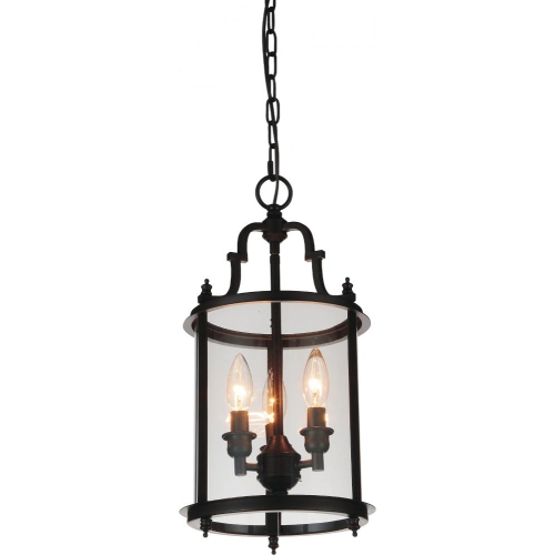 3 Light Drum Shade Mini Pendant with Oil Rubbed Bronze finish