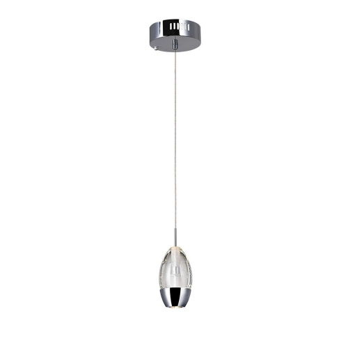 Perrier 1 Light Down Mini Pendant With Chrome Finish