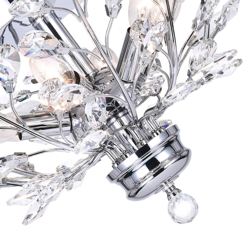 Ivy 6 Light Flush Mount With Chrome Finish