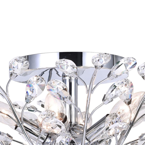 Ivy 6 Light Flush Mount With Chrome Finish