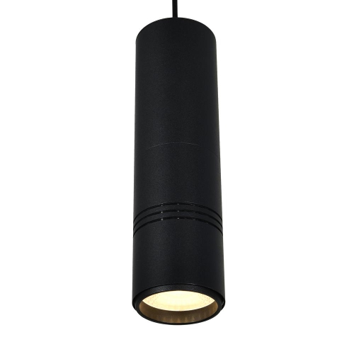 Stowe LED Down Mini Pendant With Black & Wood Finish