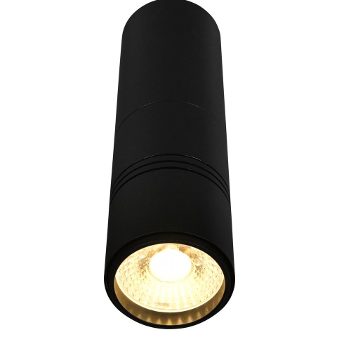 Stowe LED Down Mini Pendant With Black & Wood Finish
