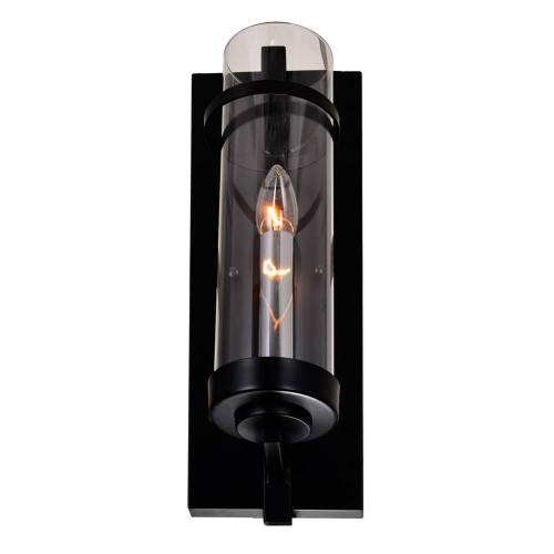 Sierra 1 Light Wall Sconce With Black Finish