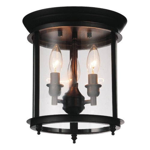 CWI LIGHTING CANADA  Desire 3 Light Cage Flush Mount With Oil Rubbed Bronze Finish