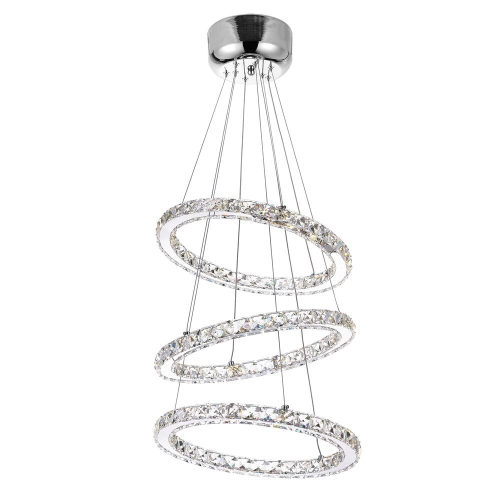 Ring LED Chandelier With Chrome Finish