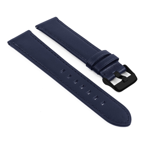 DASSARI Italian Leather Watch Band Strap for Garmin Vivoactive 4 - 22mm - Blue
