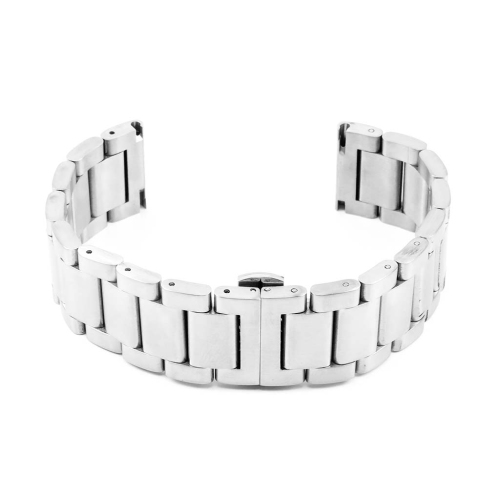 StrapsCo Bracelet de Montre en Acier Inoxydable pour Garmin Vivoactive 4 - 22mm - Argent