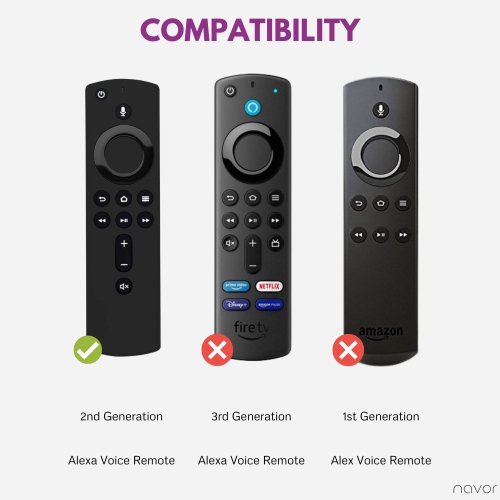 Étui en silicone pour la toute nouvelle télécommande vocale Alexa pour Fire TV Stick 4K, Fire TV Stick, Fire TV (3e génération)