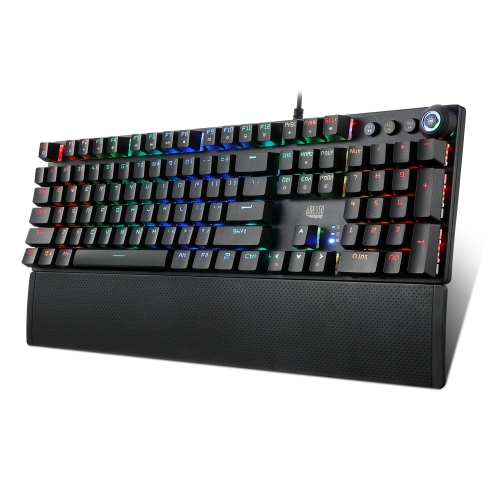 Adesso EasyTouch 650EB RGB Programmable Mechanical Gaming Keyboard w/ Detachable Magnetic Palmrest