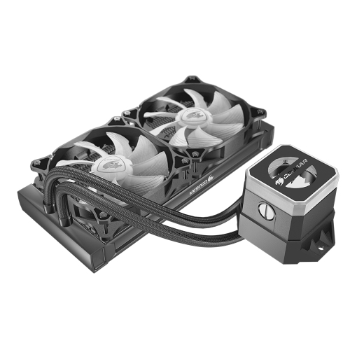 Cougar Helor 240 High Performance Liquid Cooler RGB|Vortex Omega 120 RGB Fans x2 + RGB Pump Head