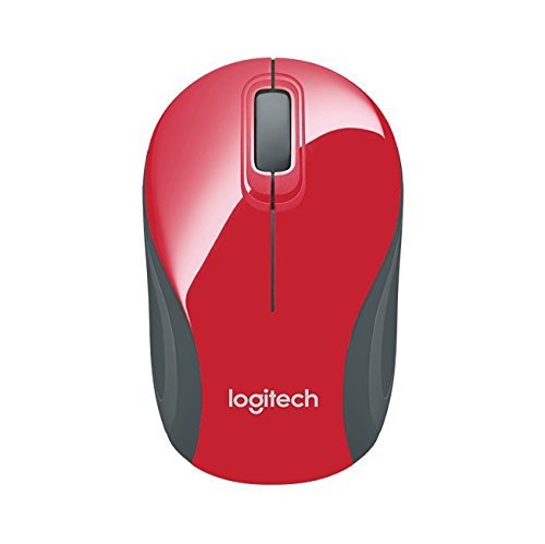 Logitech M187 Optical Wireless Radio Frequency USB Mouse, Red