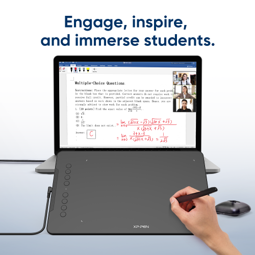 XPPen Updated Deco 01 V3 Graphics Tablet 10x6.25 Inch Drawing Pen Tablet 16384 Levels Pressure Battery-Free Pen with 60° Tilt Function Android