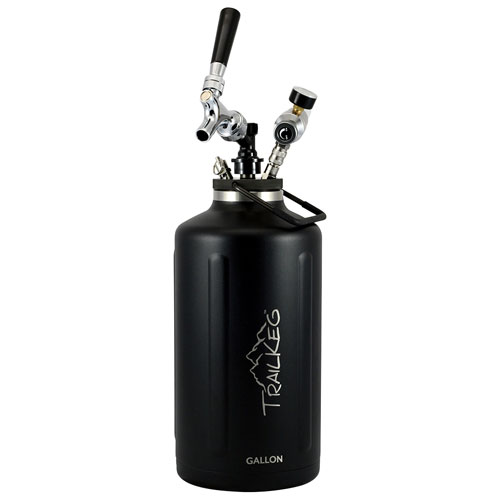 Lot avec cruche d'un gallon de 128 oz de TrailKeg - Noir