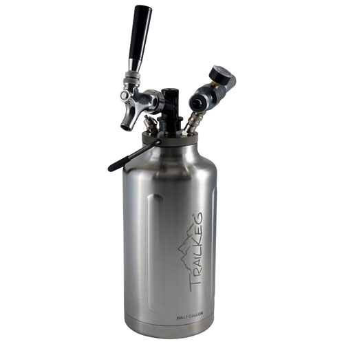 Lot avec cruche d'un demi-gallon de 64 oz de TrailKeg - Acier inoxydable