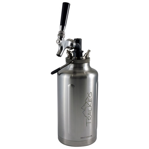 Lot avec cruche d'un demi-gallon de 64 oz de TrailKeg - Acier inoxydable