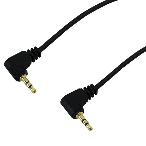 HYFAI 2.5mm Audio Cable Right Angle Male to Male Riser Rated CMR/FT4 Stereo Headset Headphone Jack Gold Plated Connector 3 ft